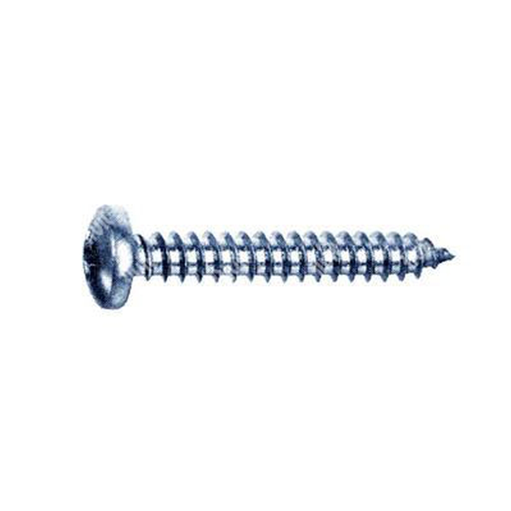 Phillips cross pan head tapping screw UNI 6954/DIN 7981 nickel plated steel 4,2x16