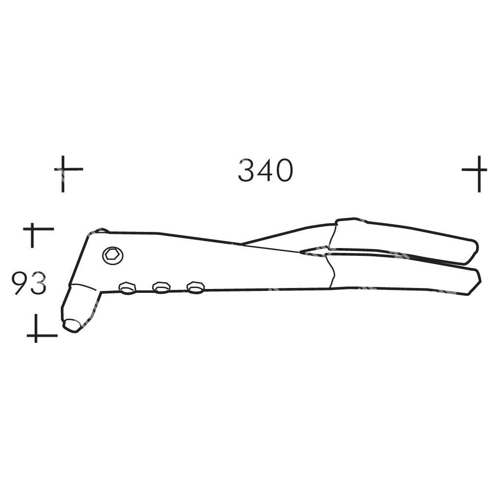 RIV6-Hand riveting tool for d.2,4-4,8 RIV6