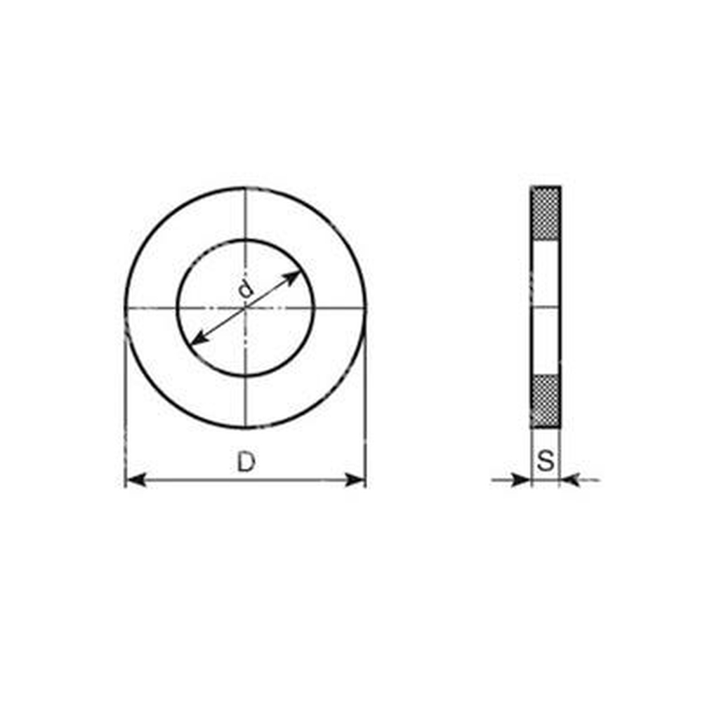 Rondelle Piane DIN 433 x Vite T.C. INOX A2 d.8 (8,4x15x1,6)