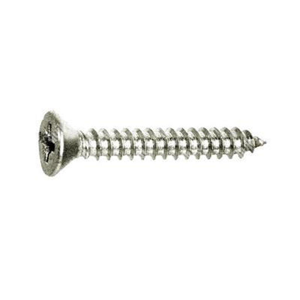 Phillips cross flat head tapping screw UNI 6955/DIN 7982 stainless steel 304 4,8x80