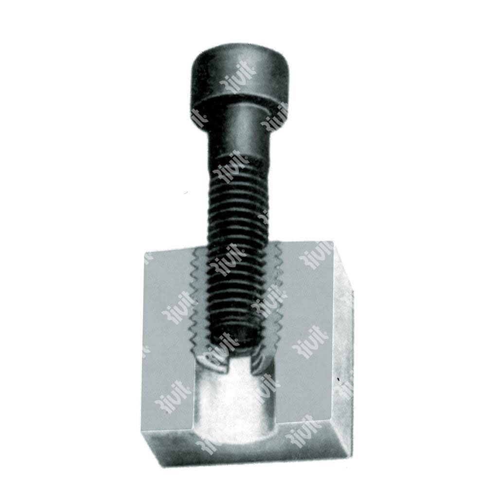 RSCT-Self tapping socket Zink Steel (for die cast) de.18x1,5 w/slots on the mandrel M14x2,0 h.24