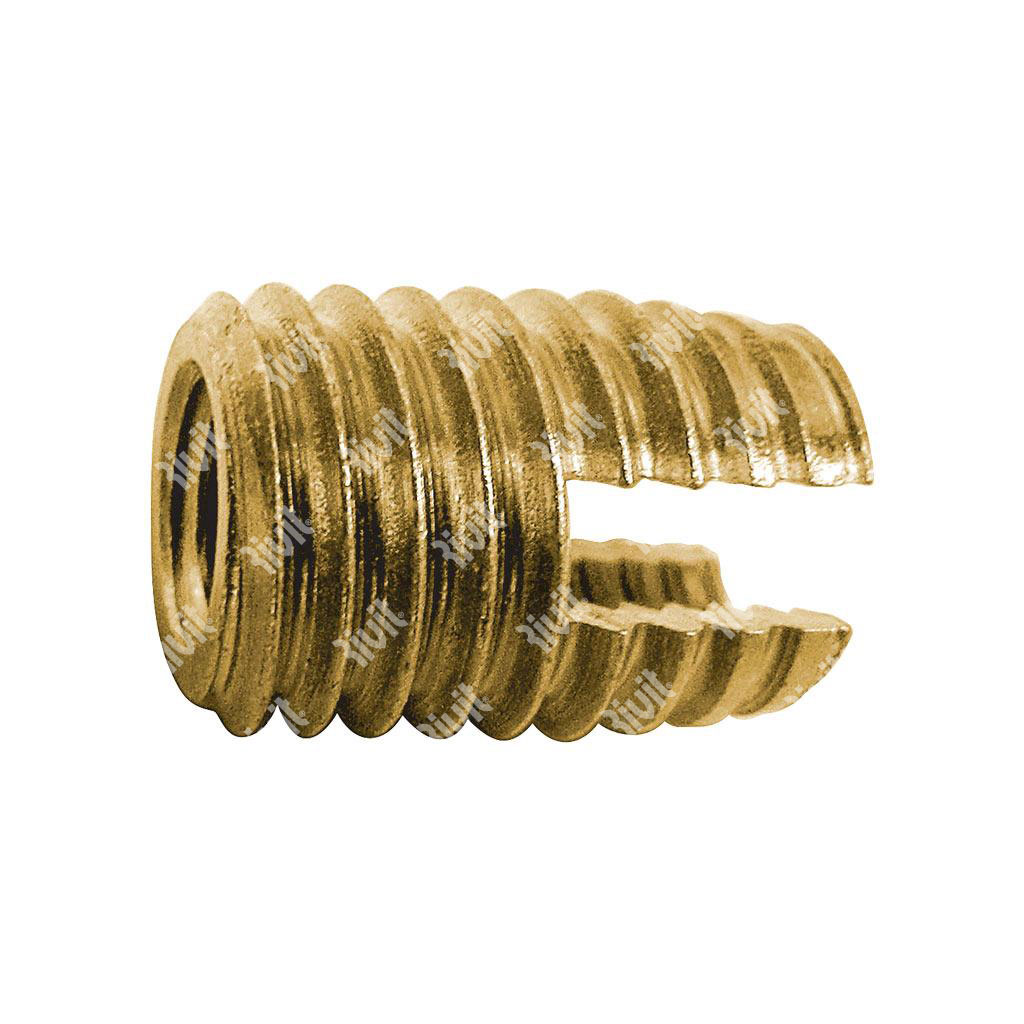 RSCT-0-Brass rivet nut for plastic h.8,3-8,5 - de.9,0 - h.12,0 M6x1x12