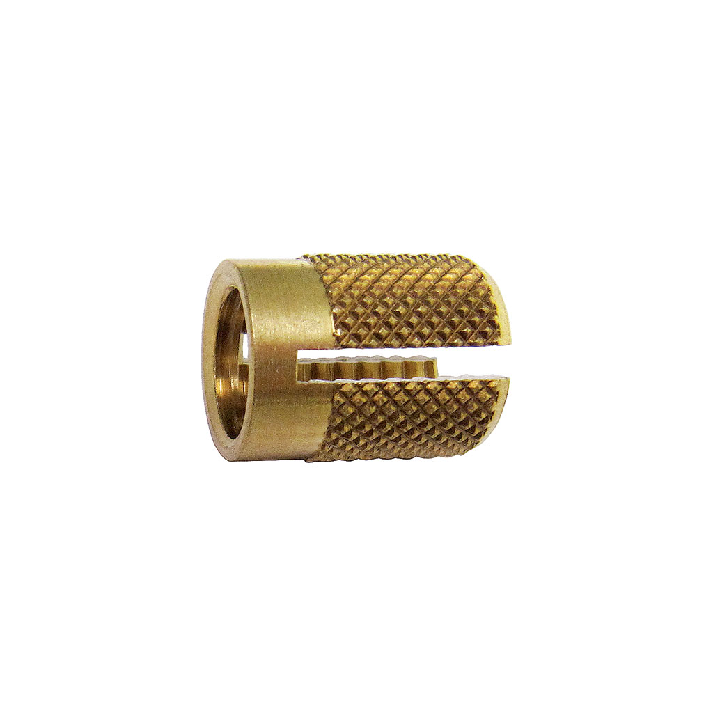 RBL-Brass rivet nut for plastic h.9,4-hole d..6,4 M5x9,4