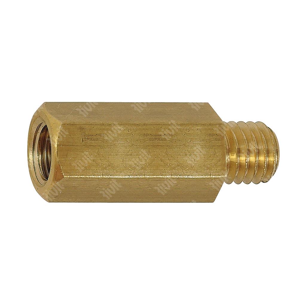 DOT-Brass spacer hex.11 M8x10