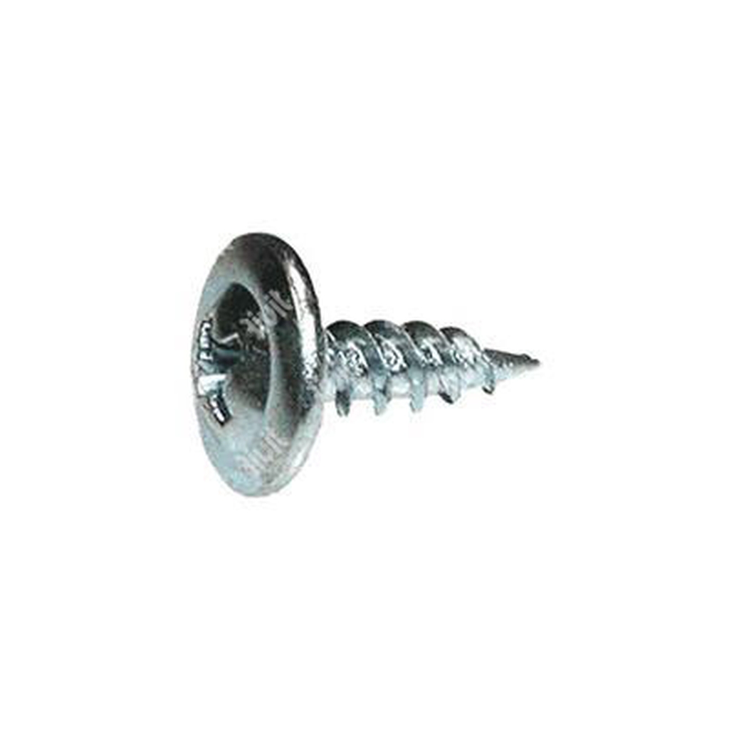 Wafer head Ph+ drywall screw twin thread sharp tip C15 - white zinc plated steel 4,2x13