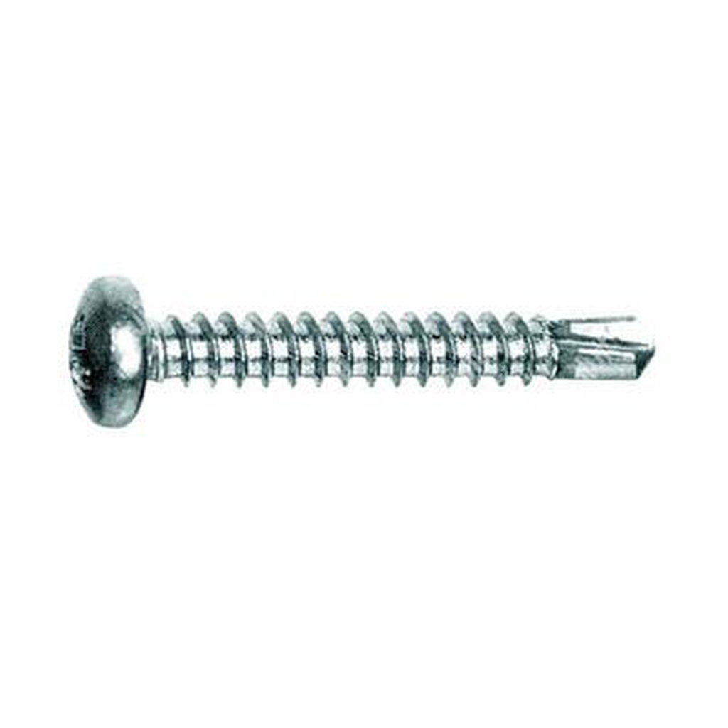 Pan head Ph+ self-drilling screw UNI8118/DIN7504N C15 - white zinc plated steel 4,2x25