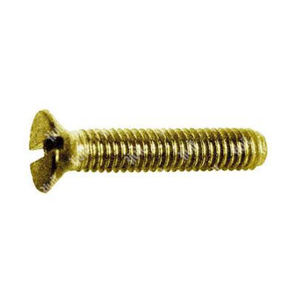Slotted flat head screw UNI 6109/DIN 963A brass M3x16