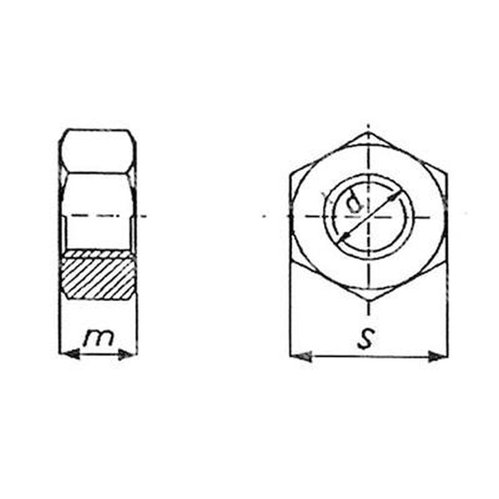 Hexagon nut UNI 5589/DIN 936 Brass M16