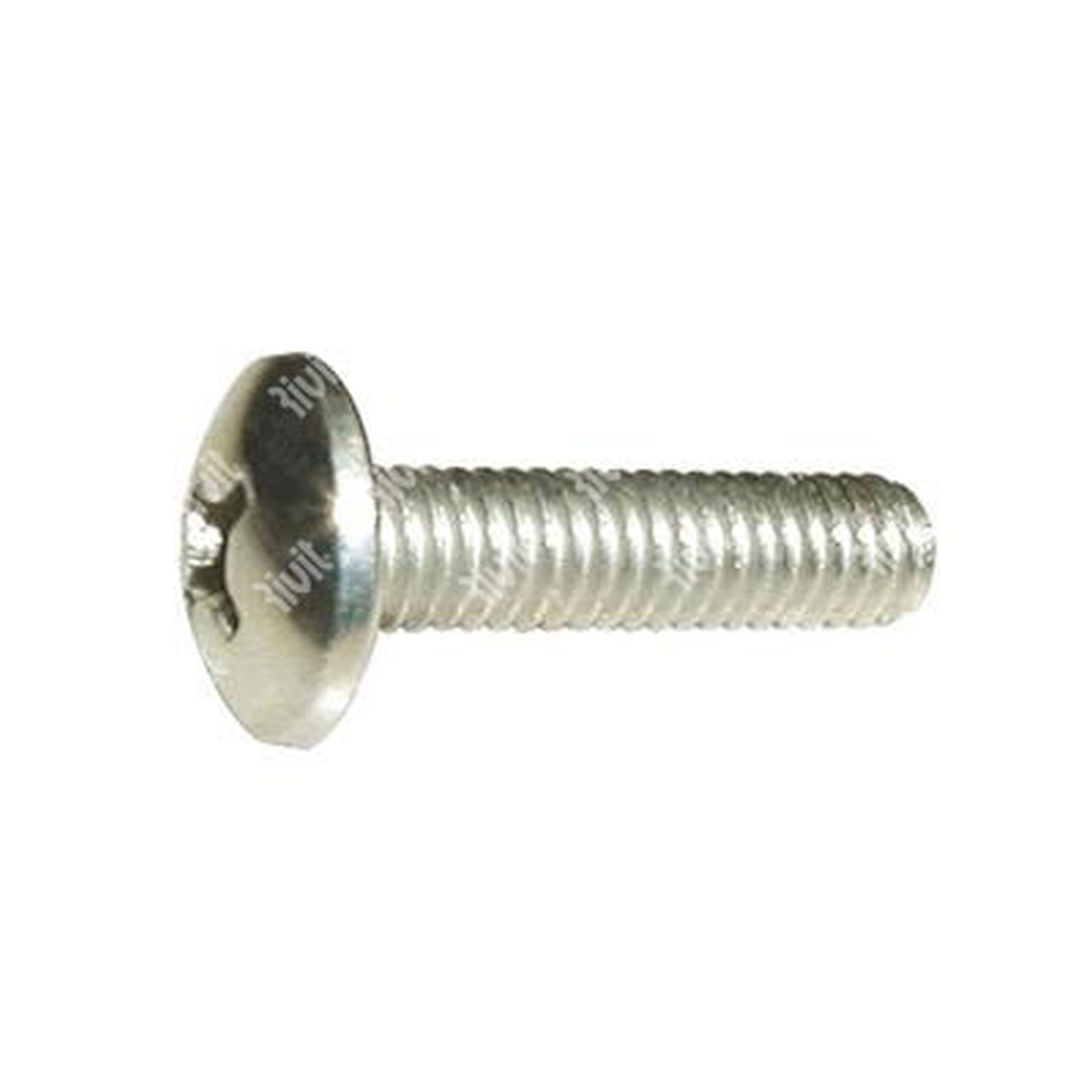 Phillips cross d.12,0x3,3 truss head screw A2 - stainless steel AISI304 M6x20