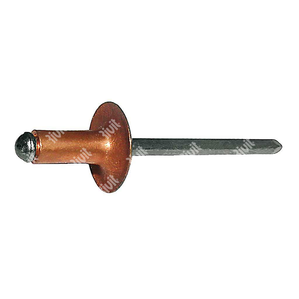 RFL14-Blind rivet Copper/Steel LH14 4,8x20,0 TL14