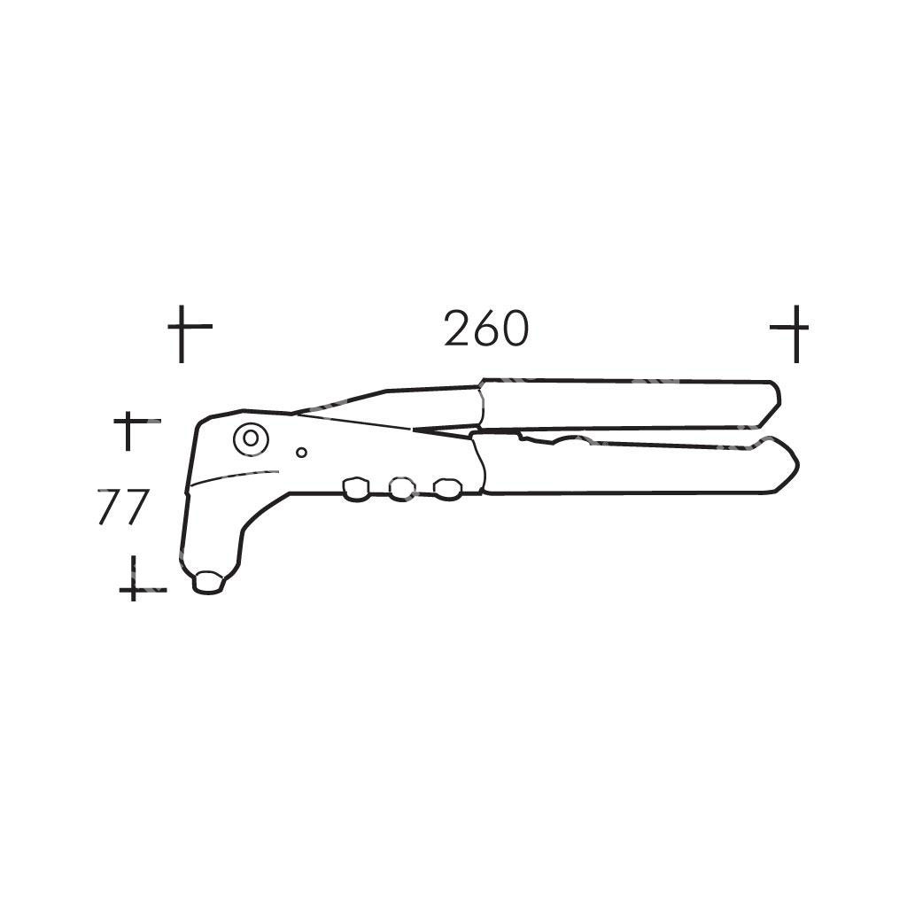 RIV4-Hand riveting tool for d.2,4-4,8 RIV4