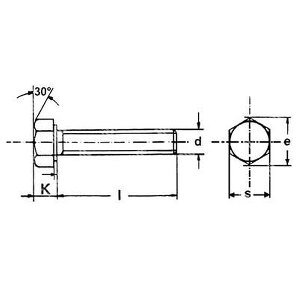 Sechskantkopfschraube UNI 5739/DIN 933 A2 - Edelstahl AISI304 M3x40