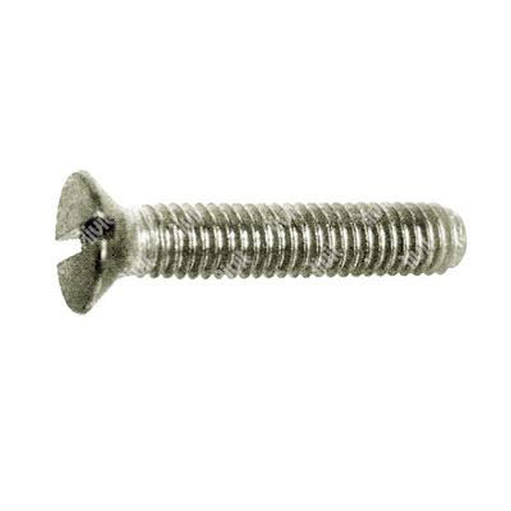 Slotted flat head screw UNI 6109/DIN 963A A2 - stainless steel AISI304 M2x6