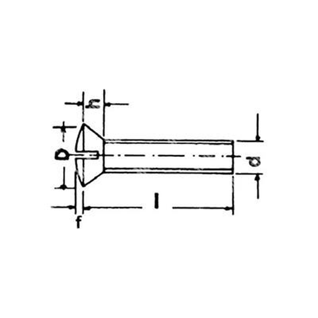 Slotted oval head screw UNI 6110/DIN 964A A2 - stainless steel AISI304 M4x25