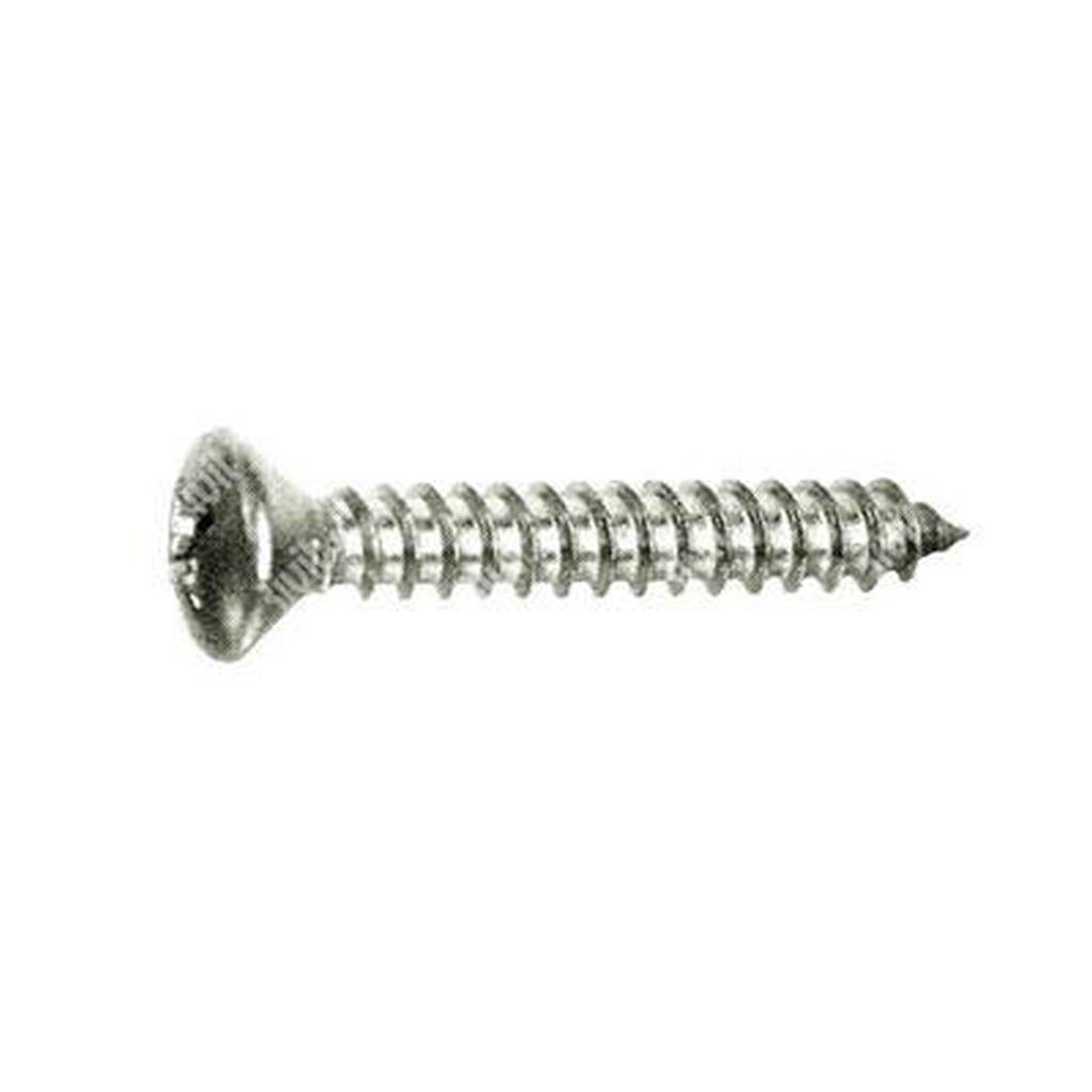 Phillips cross oval head tapping screw UNI 6956/DIN 7983 stainless steel 304 2,2x13