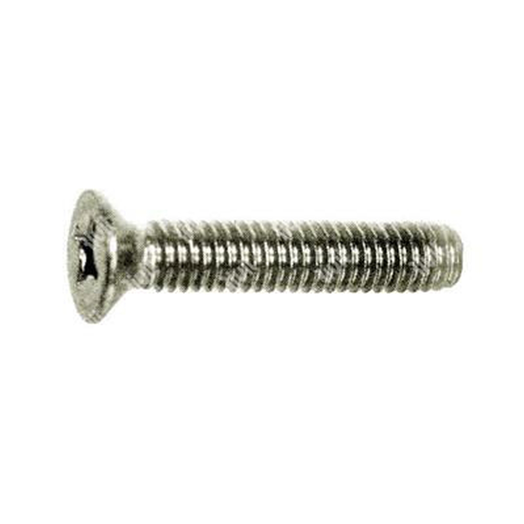 Phillips cross flat head screw UNI 7688/DIN 965 A2-NK -  nickel plated stainless steel AISI304 M3x8