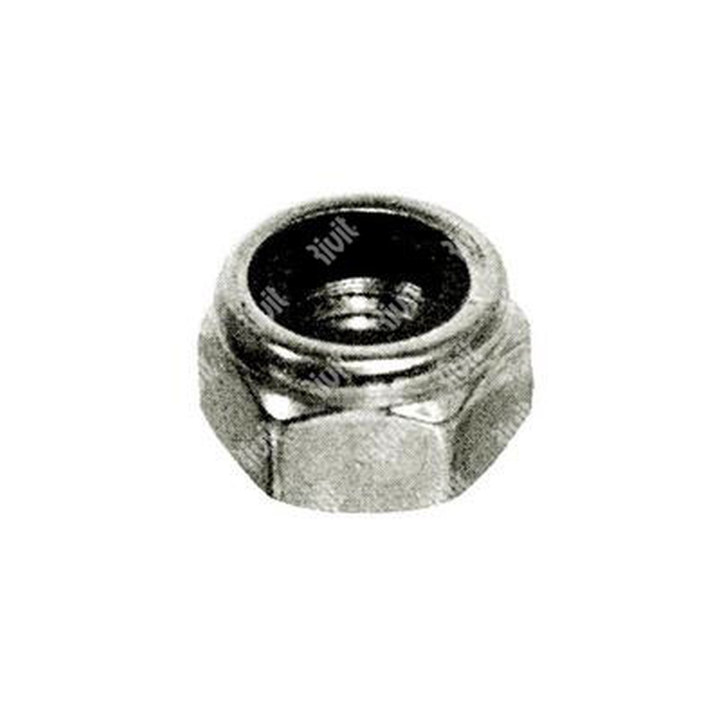 Hex nylon insert lock nuts, high type, UNI 7473/DI coarse thread Stainless steel 304 M8