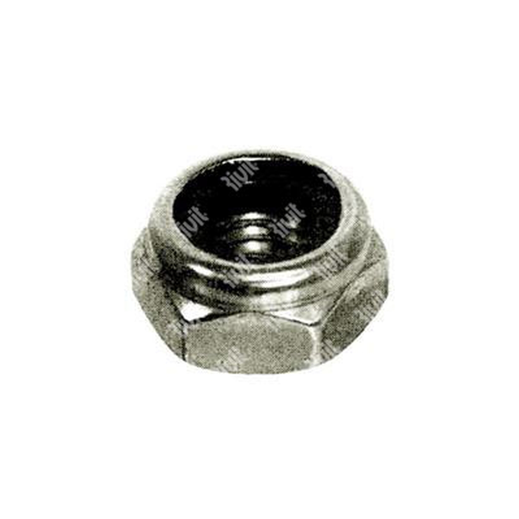 Hex nylon insert lock nuts, low type, UNI 7474 DIN 985 coarse thread Stainless steel 304 M8