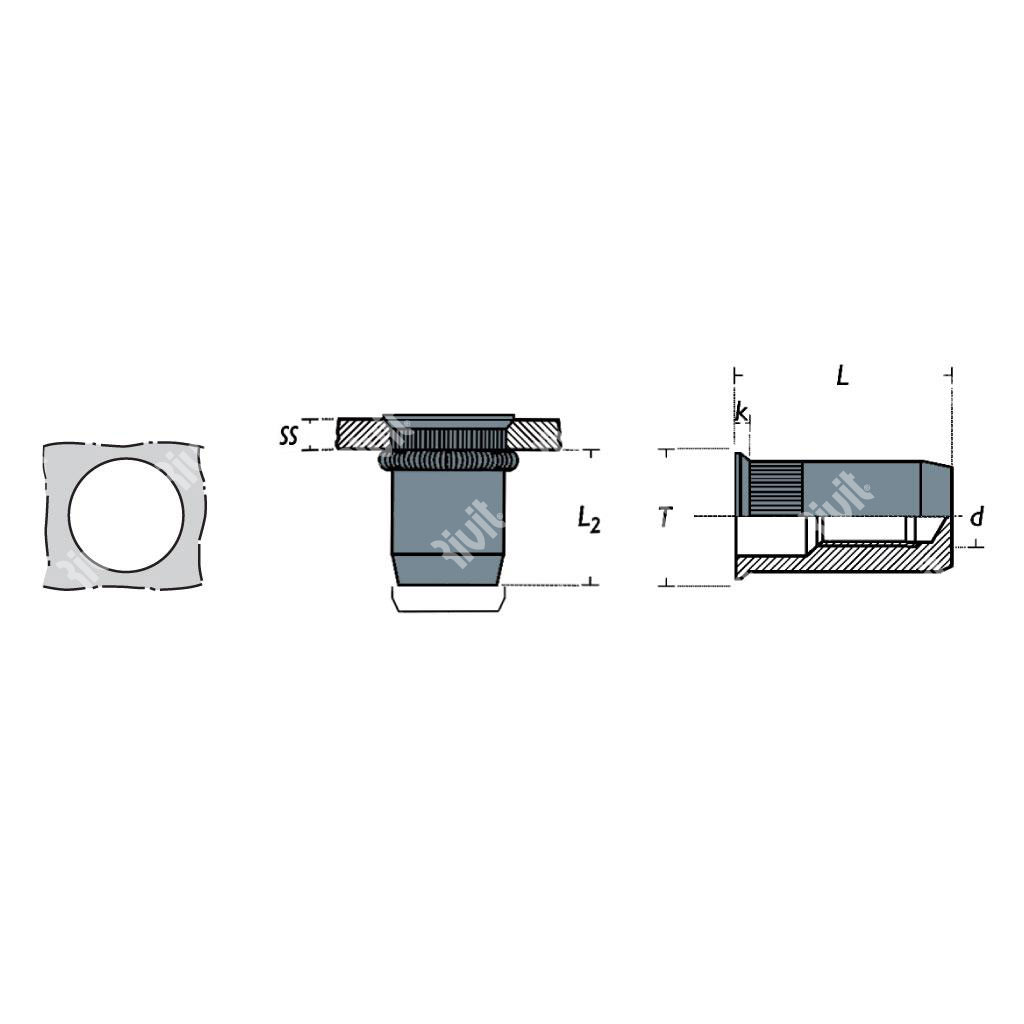 SFRC-Z-Rivsert Fe f.7,0 ss0,5-2,0 Zigr. Cieco M5/020