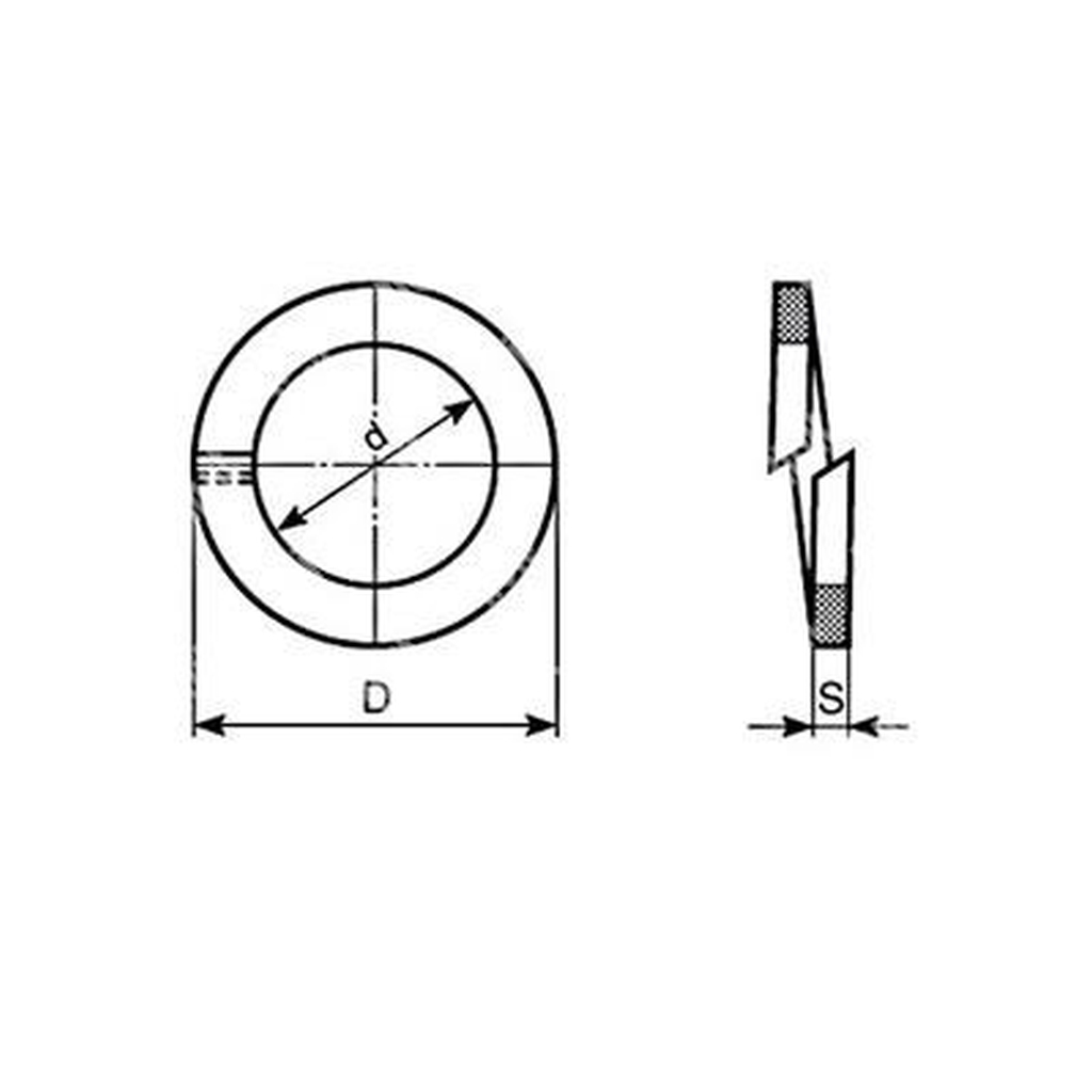 Grower washer DIN 7980 stainless steel AISI304 d.4