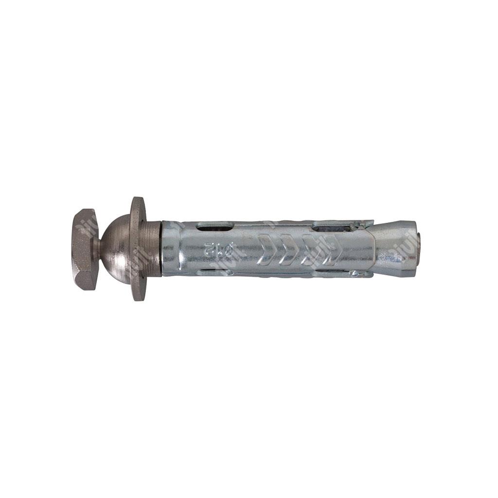SICUR12-Steel zinc plt anchor w/H A2 screw anti-effraction d.12x55