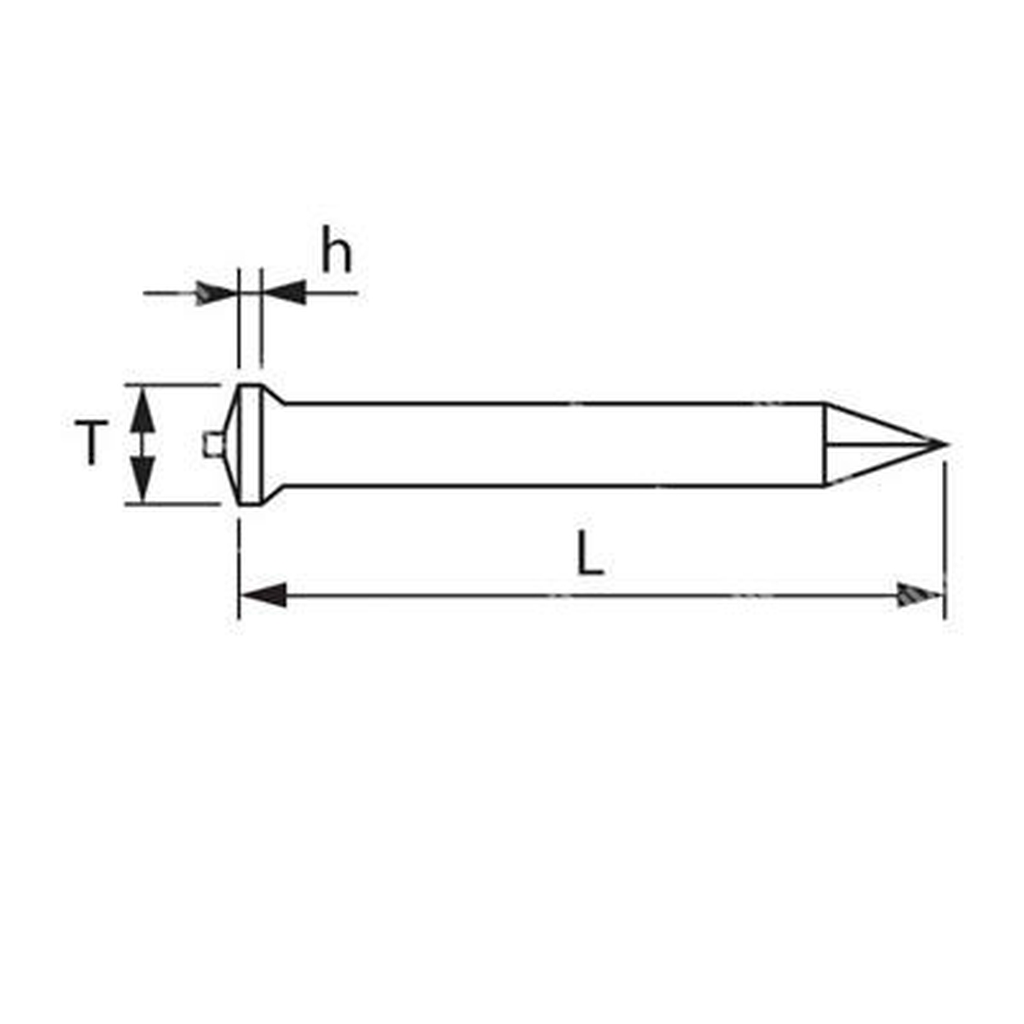 IPL-Perno liscio acciaio ramato per isolamento 2x40