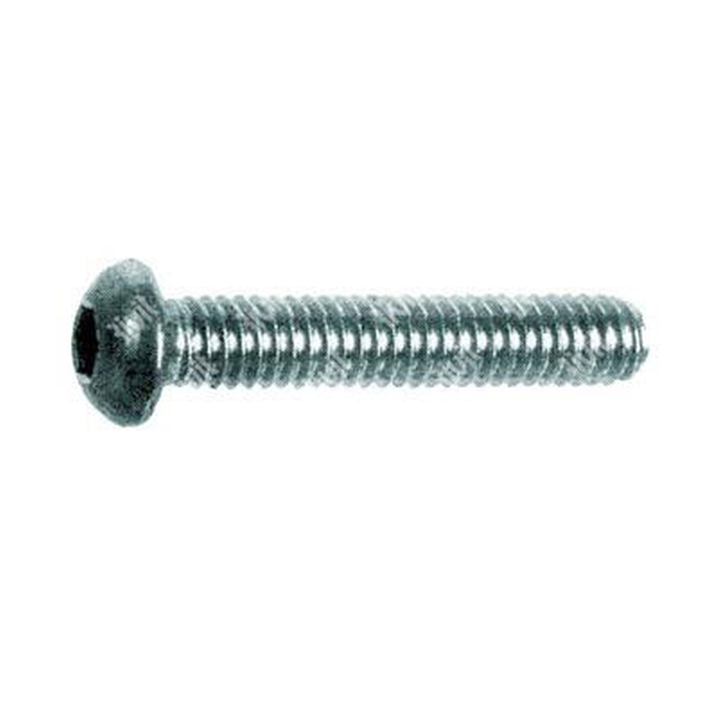 Hex socket button head cap screw ISO 7380 10.9 - dehydrogenated white zinc plated steel M6x25