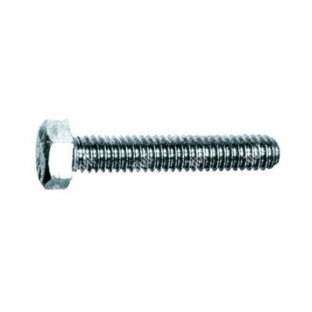 Hex head screw UNI 5740/DIN 961 fine 8.8 - white zinc plated steel M10x1,25x80