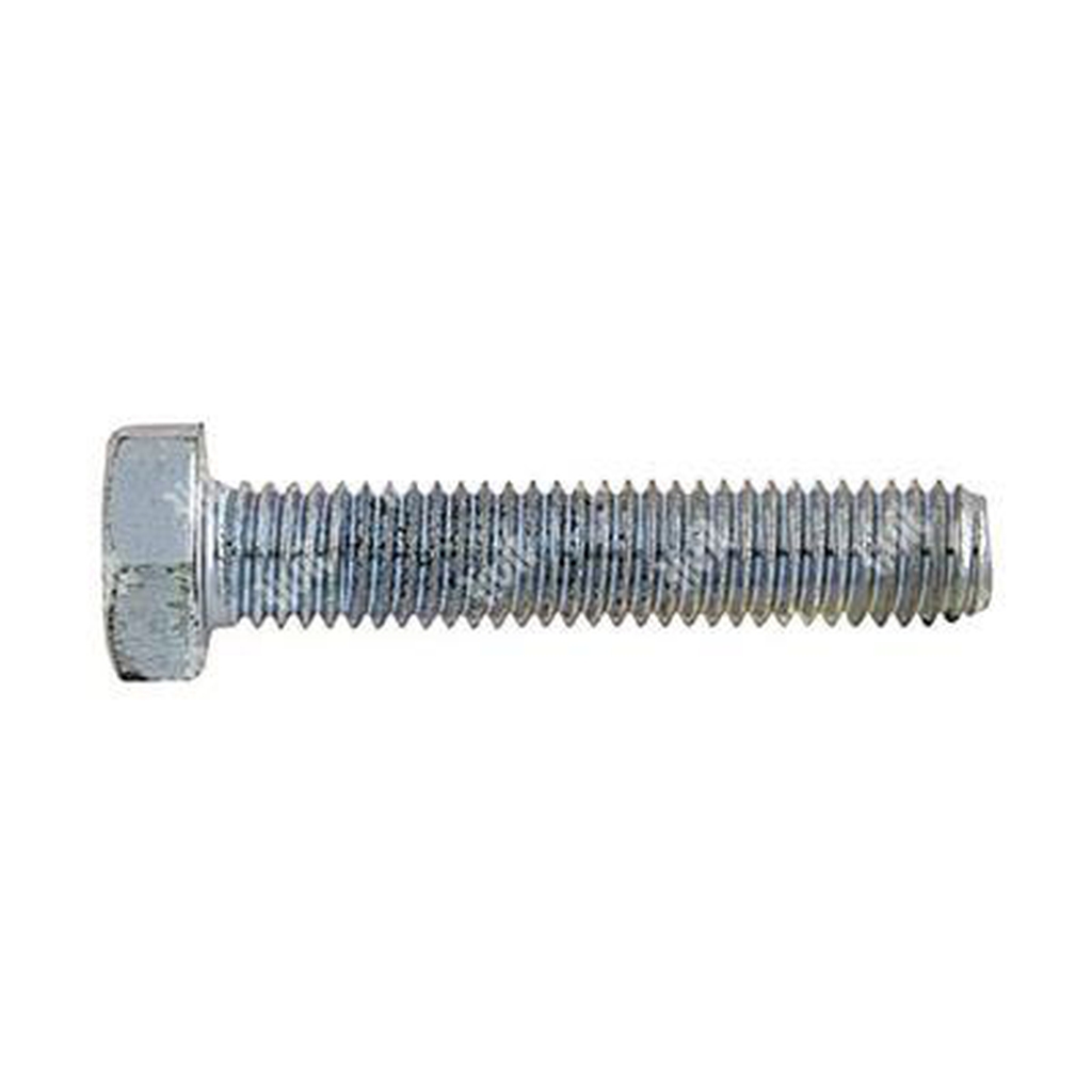 Hex head screw UNI 5739/DIN 933 8.8 - white zinc plated steel M8x120