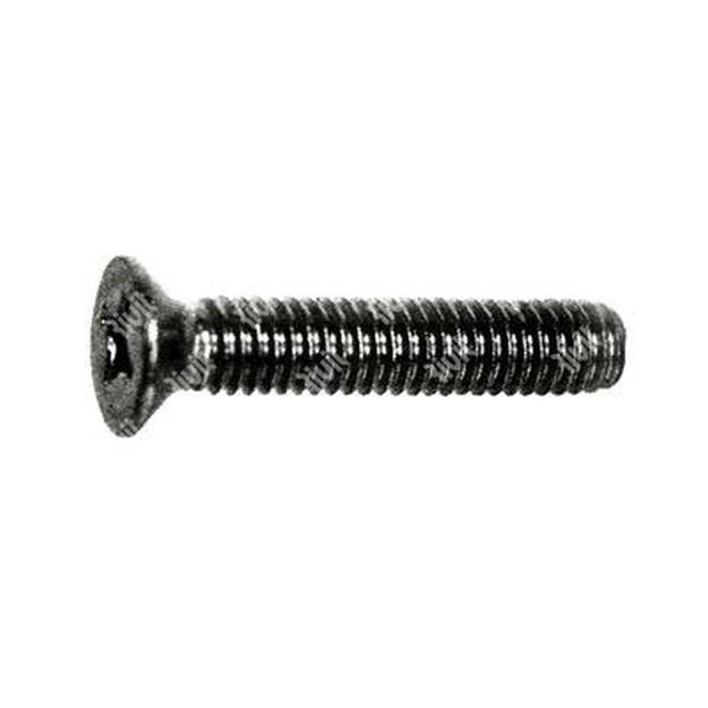 Phillips cross flat head screw UNI 7688/DIN 965 black zinc plated steel 4.8 M6x40