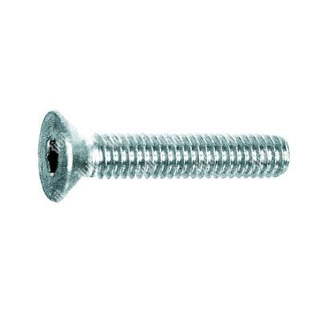 Hex socket countersunk head screw U5933/D7991 10.9 - dehydrogenated white zinc plated steel M3x8