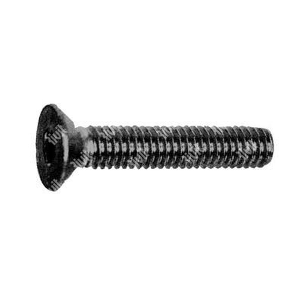 Hex socket countersunk head screw U5933/D7991 10.9 - black zinc plated steel M6x12