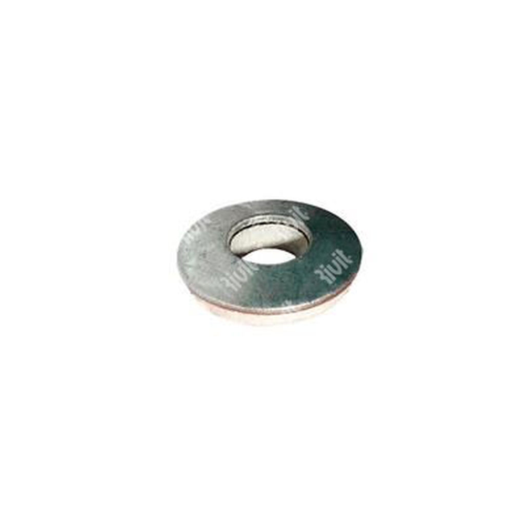 Steel zinc plated washer with EPDM di.6,7-de.25