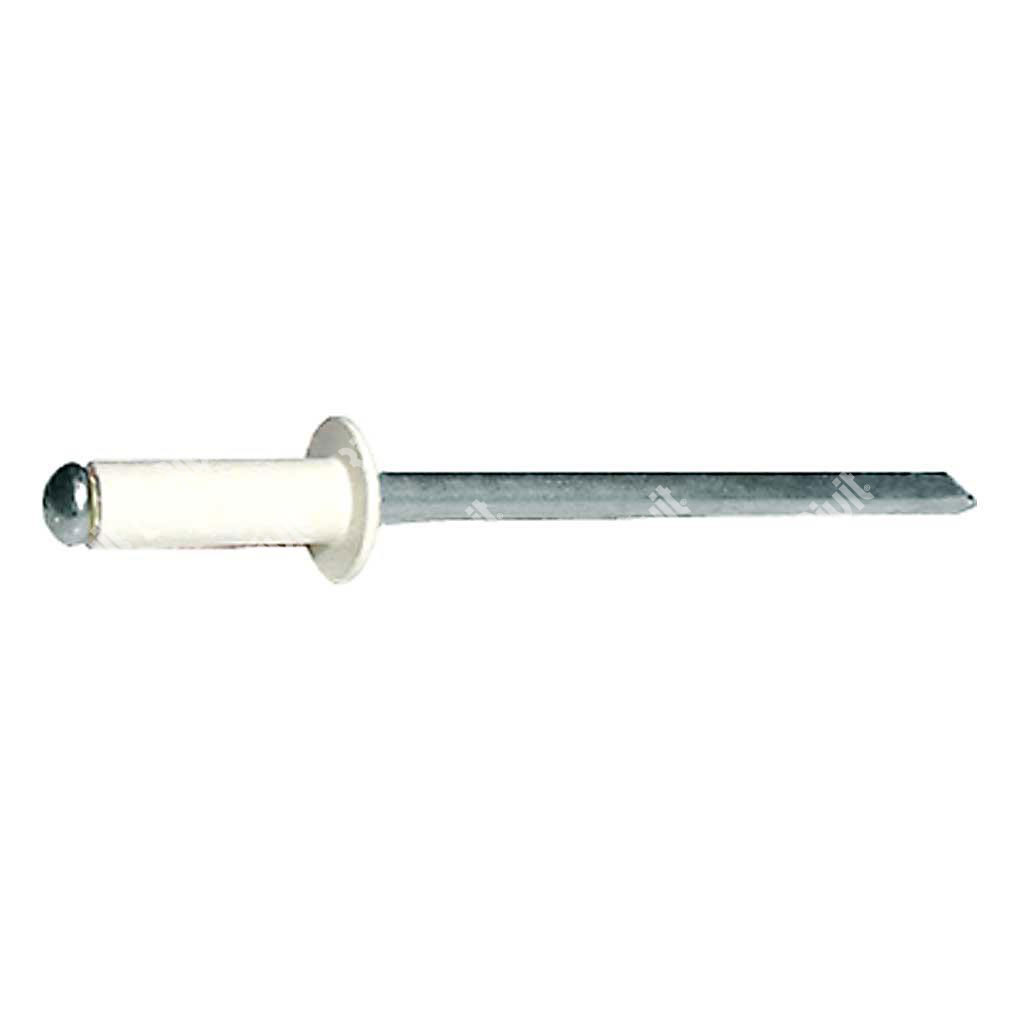 AFT1013-Alu/Acier rivet TP BLANC PERLE' 3,2x9,0