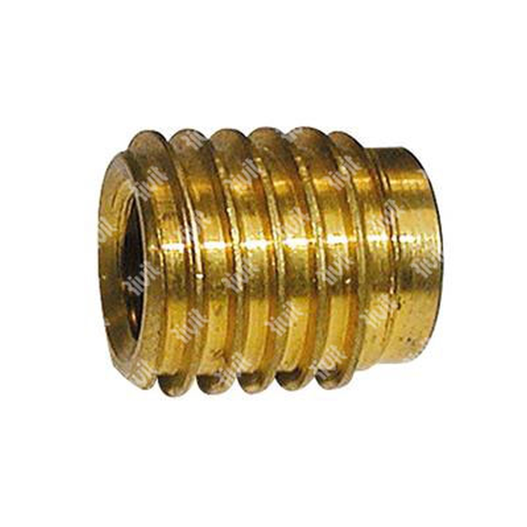 Brass self tapping rivet nut  S10 h.6,35 - de.7,14 - h. 9,52 M5