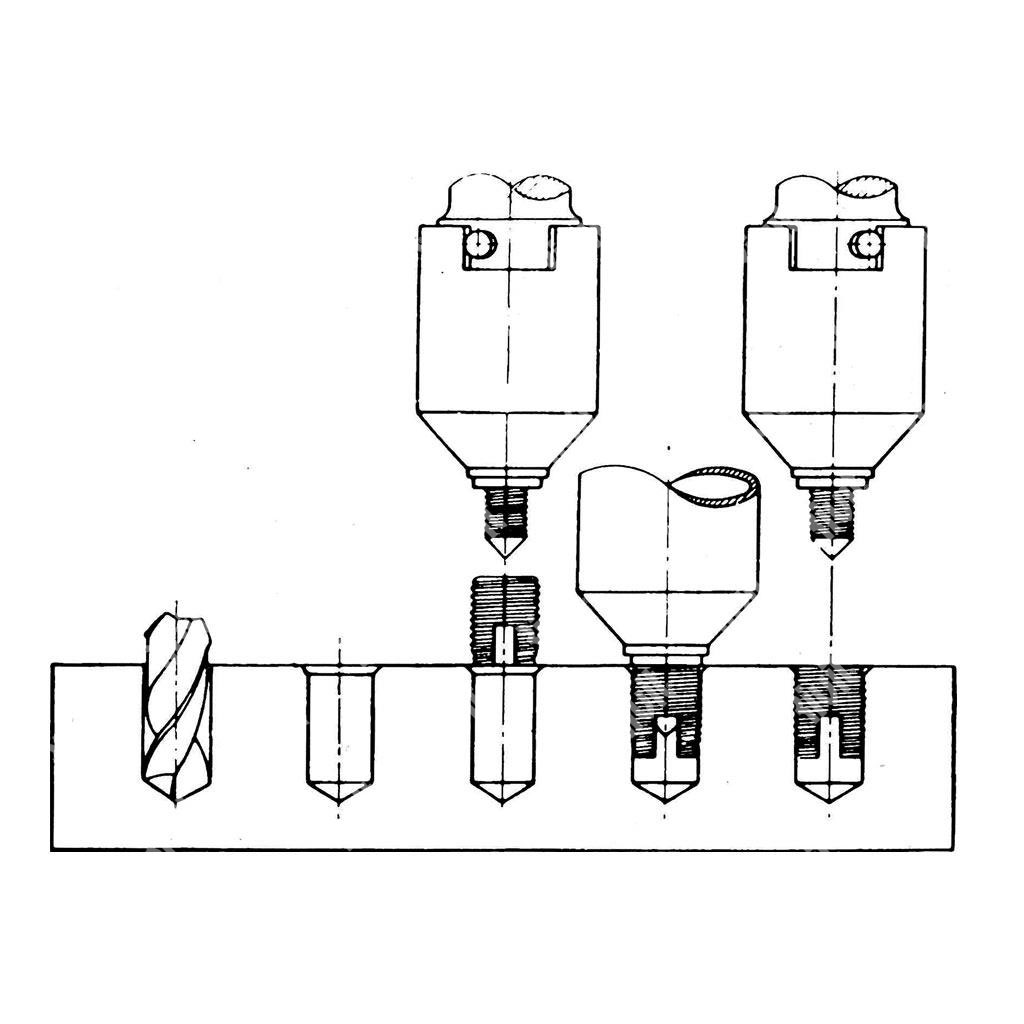RSCF-F-Self tapping socketGalv. Steel w/hole f.8 M4x0,7x6 - 0318C