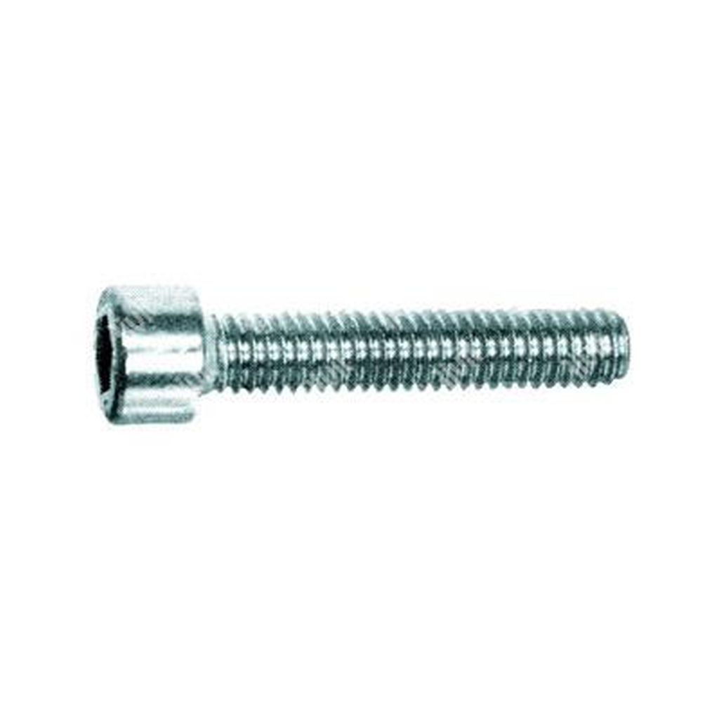 Socked head cap screw UNI 5931/DIN 912 full thread white zinc plated steel 8.8 M6x50