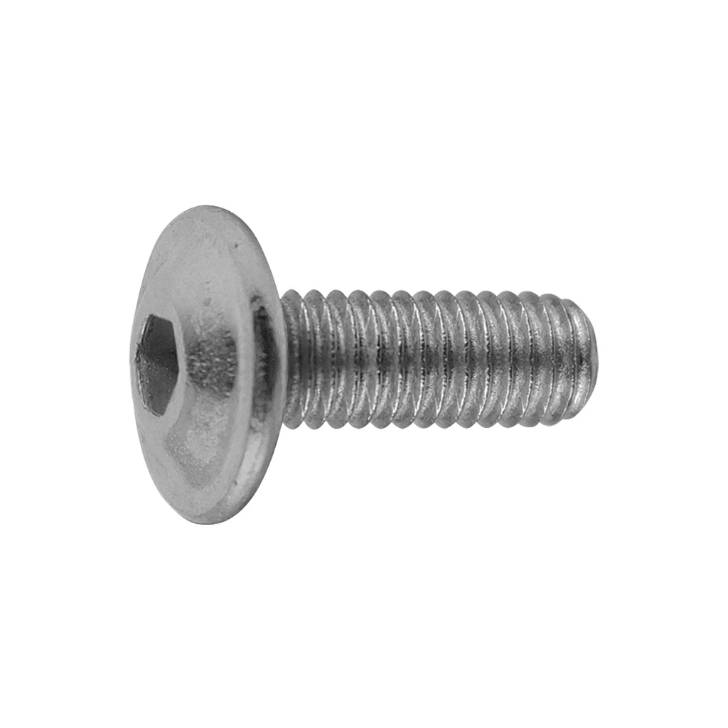 Hex socket flange button head screw ISO7380-2 10.9 - plain steel M4x16