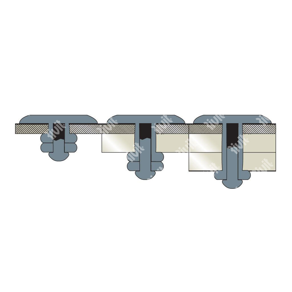 MULTIGRIPRIV16-Blind rivet Steel/Steel gr 4,0-12,0 LH16 4,8x17,0 TL16