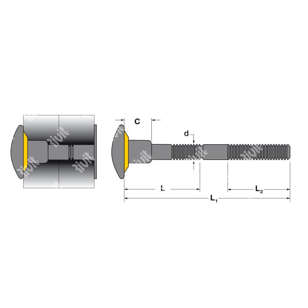 RIVTAINER-Lockbolt Steel LH22 d.6,4 gr13-16 h.10,5 RTFL 12-09 d.6,4