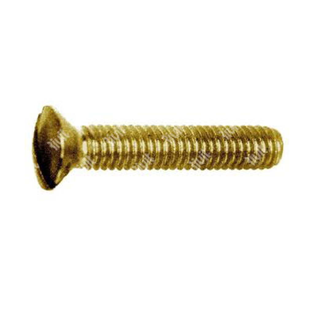 Slotted oval head screw UNI 6110/DIN 964A brass M4x50