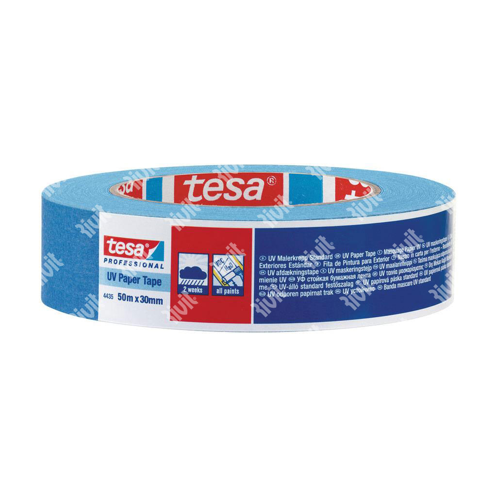 TESA-Tape for outsides masking Blue Paper 2 weeks mt.50x25mm