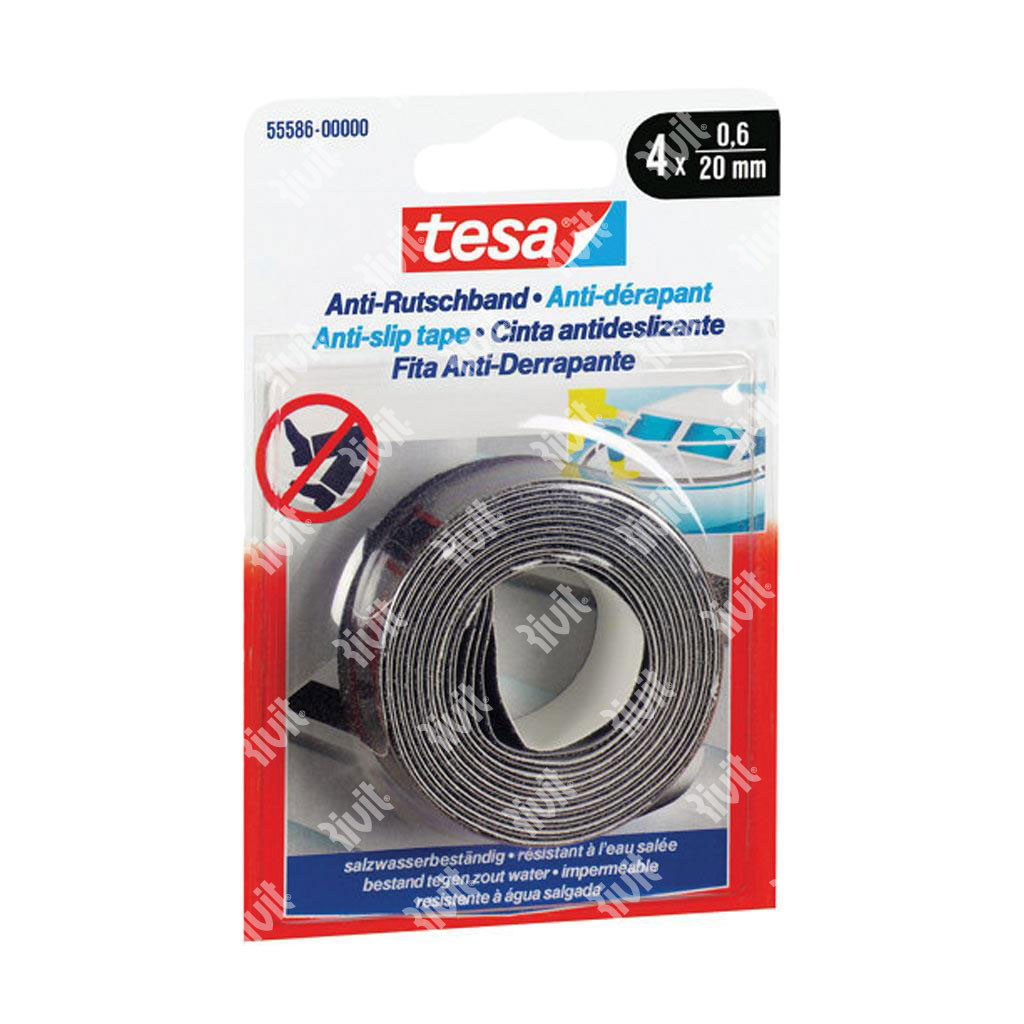 TESA-Nastro Antisdrucciolo-4 Strisce blister mt.0,6x20mm