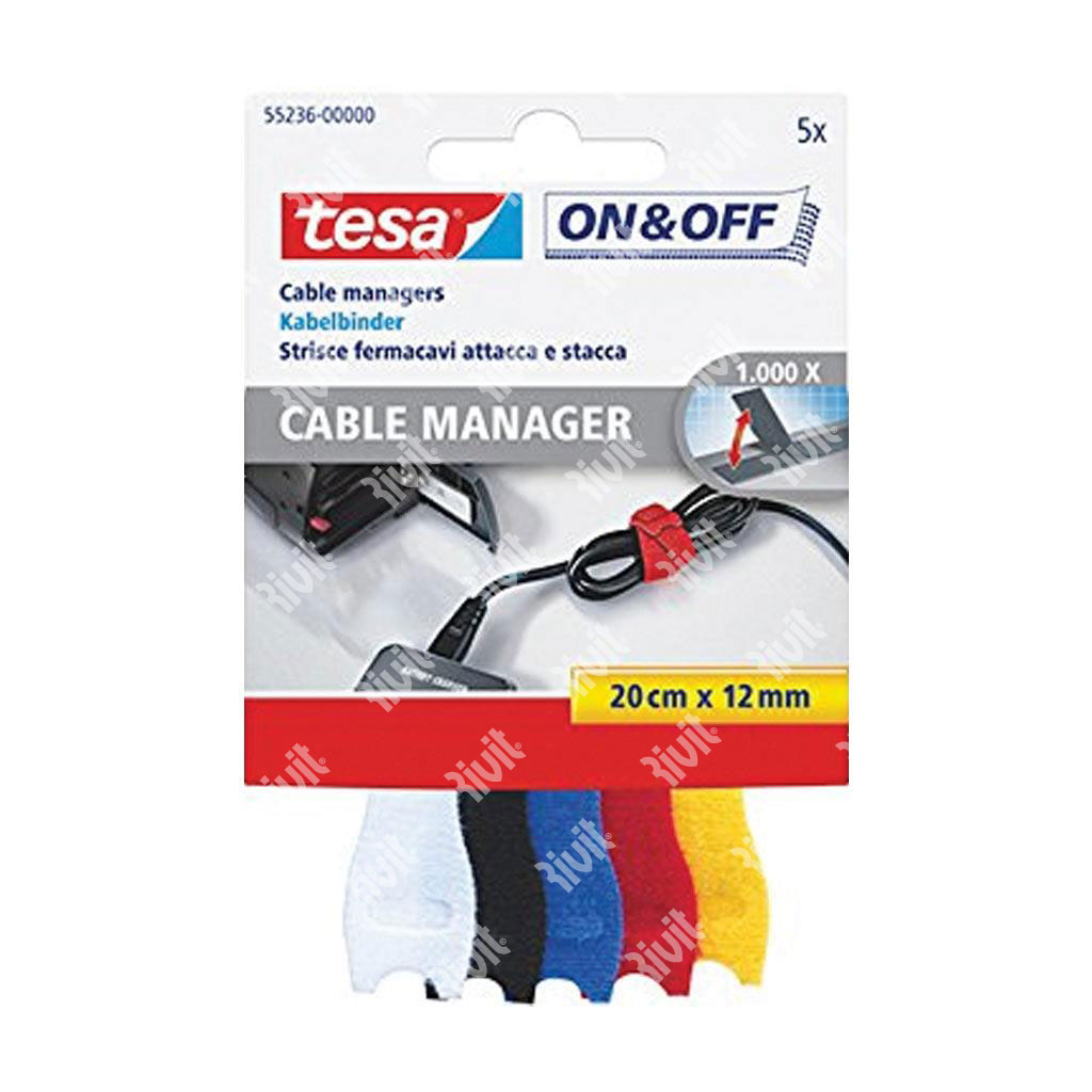 TESA-Hook and loop Tape Multicolor mt0,2x12mm