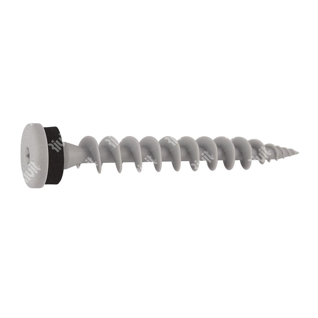 Insulation screw IPS 80 -Grey RAL 7045 for screw d.3,5mm d.8x80 TX25