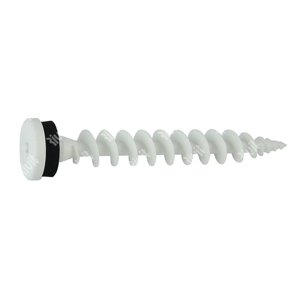 PNS-Insulation screw IPS 80 -White RAL 9003 for screw d.3,5mm d.8x80 TX25