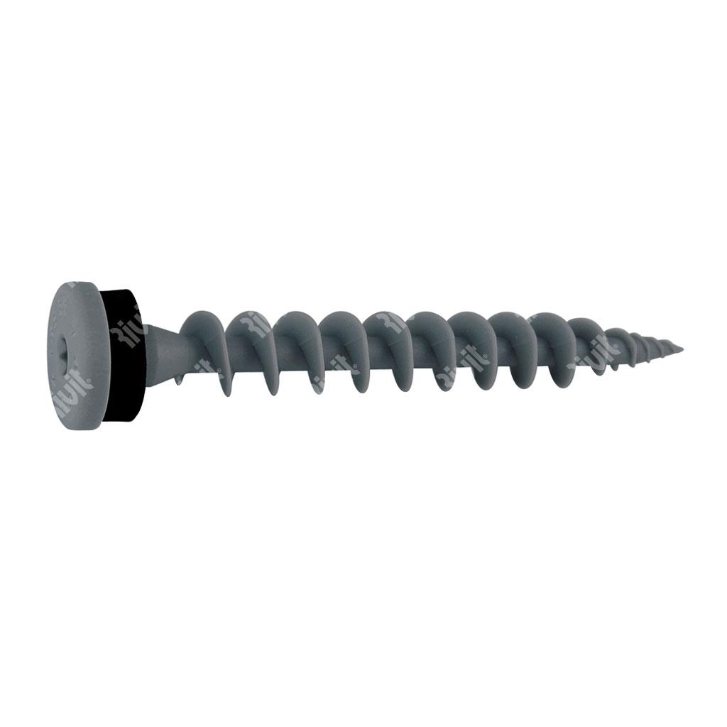 Insulation screw IPS 80 -Anthracite grey RAL 7016 for screw d.3,5mm d.8x80 TX25