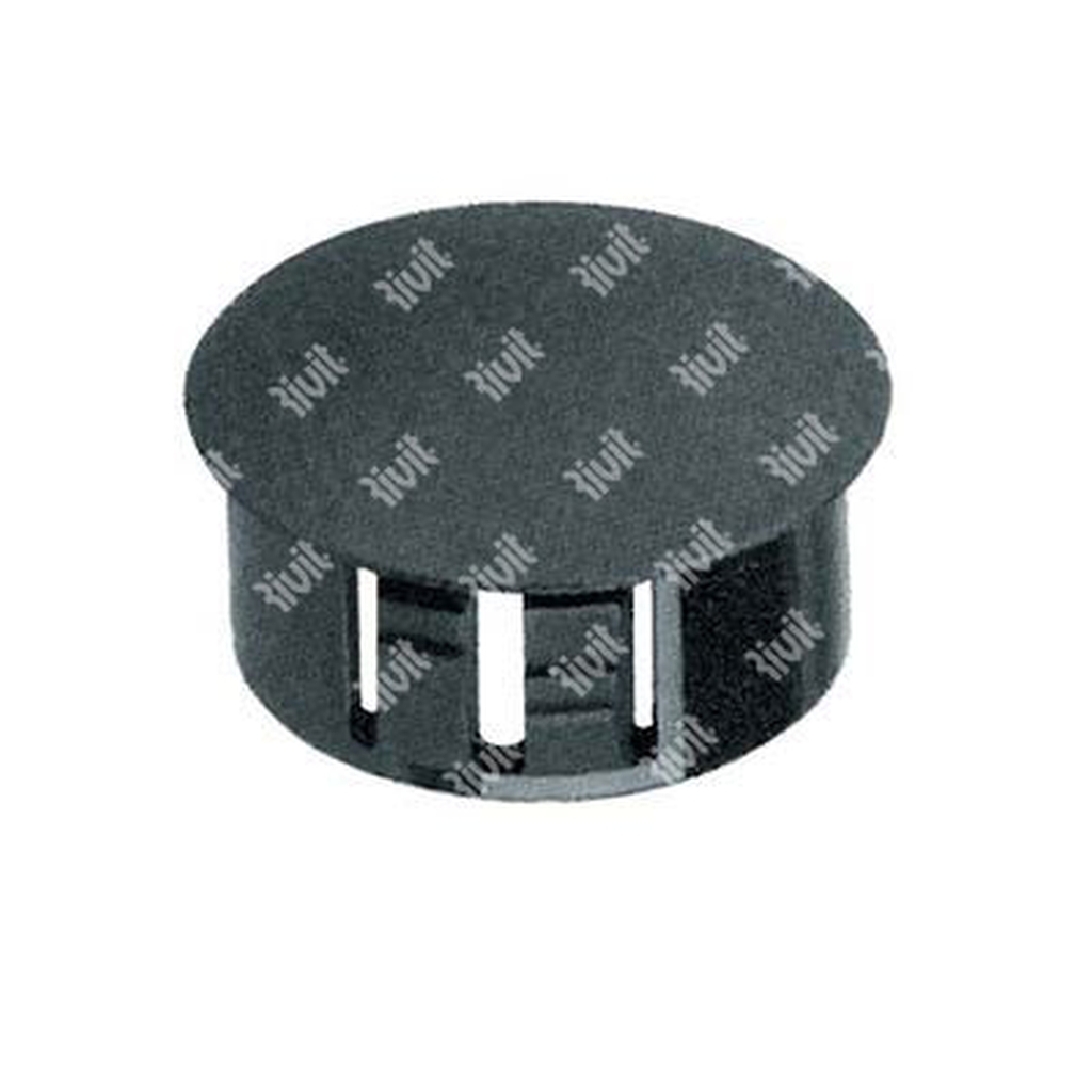 Round click plug - Nylon 6.6 Black d.38,0