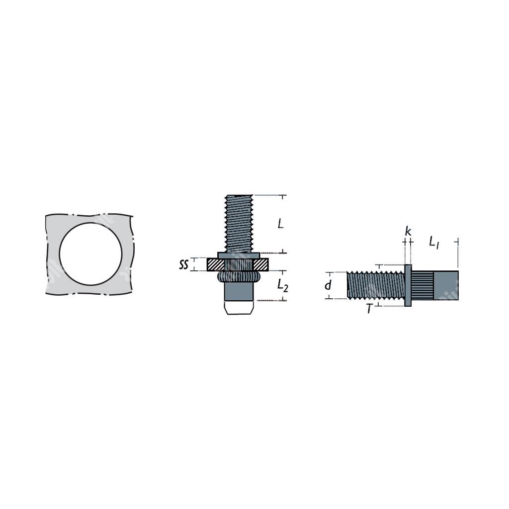 RIVBOLT-BFTCZ Ins FE maschio zigr f.6,6 ss0,5-2 ZB M5x15