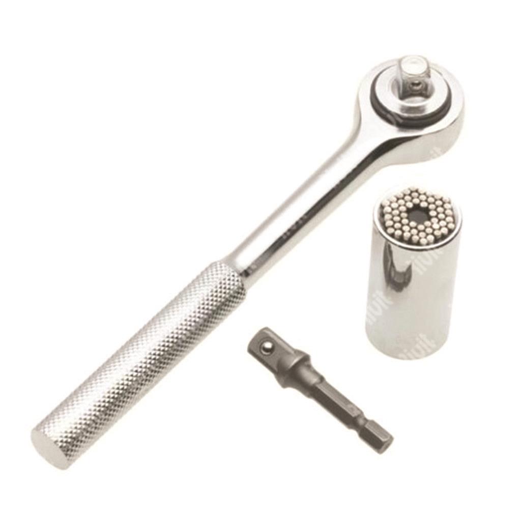 GATOR GRIP-Universal socket wrench 7-19mm kit w/adapter for electric screwdriver+ratchet ETC-200